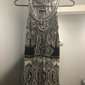Paisley blouse with rhinestone detail